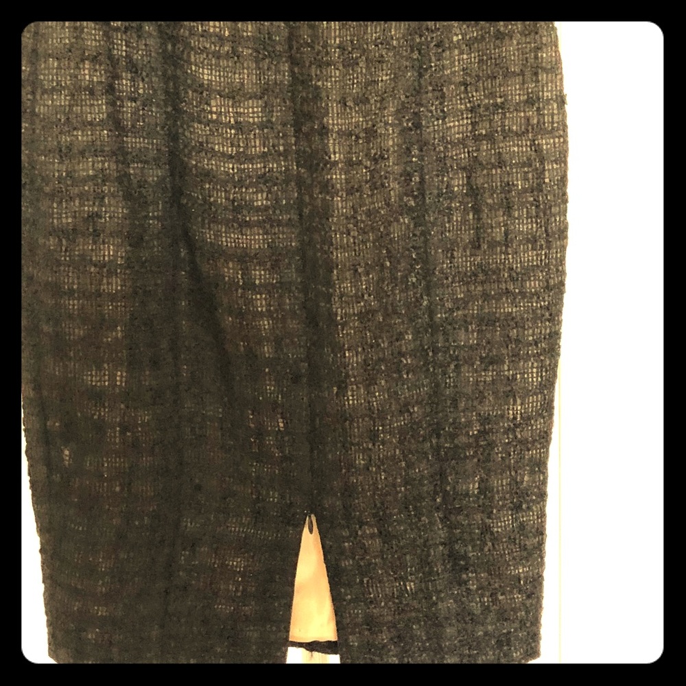 Black Chanel pencil skirt.